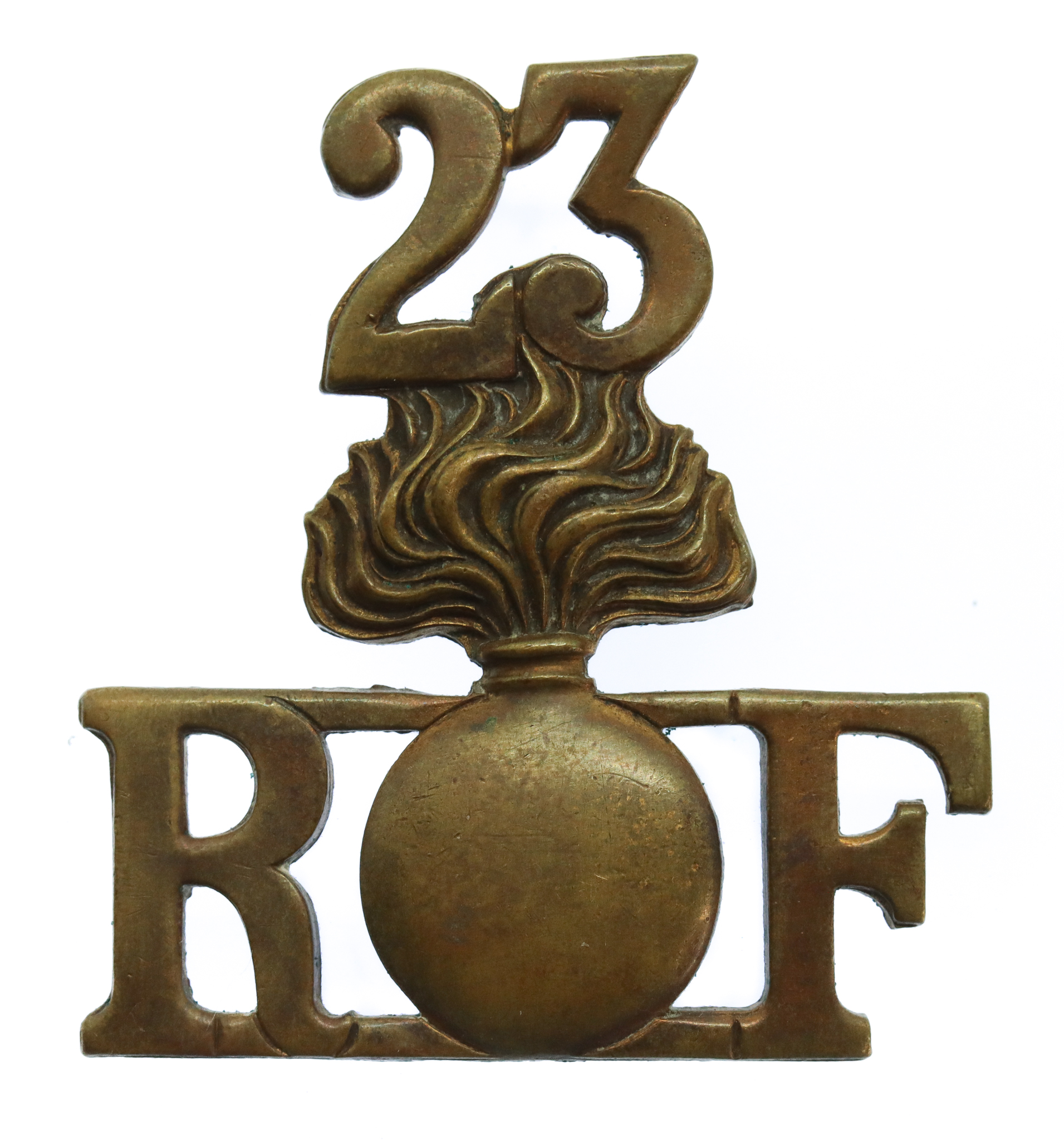 23rd (1st Sportsman's) Bn. Royal Fusiliers (23/R Grenade F) Shoulder Title