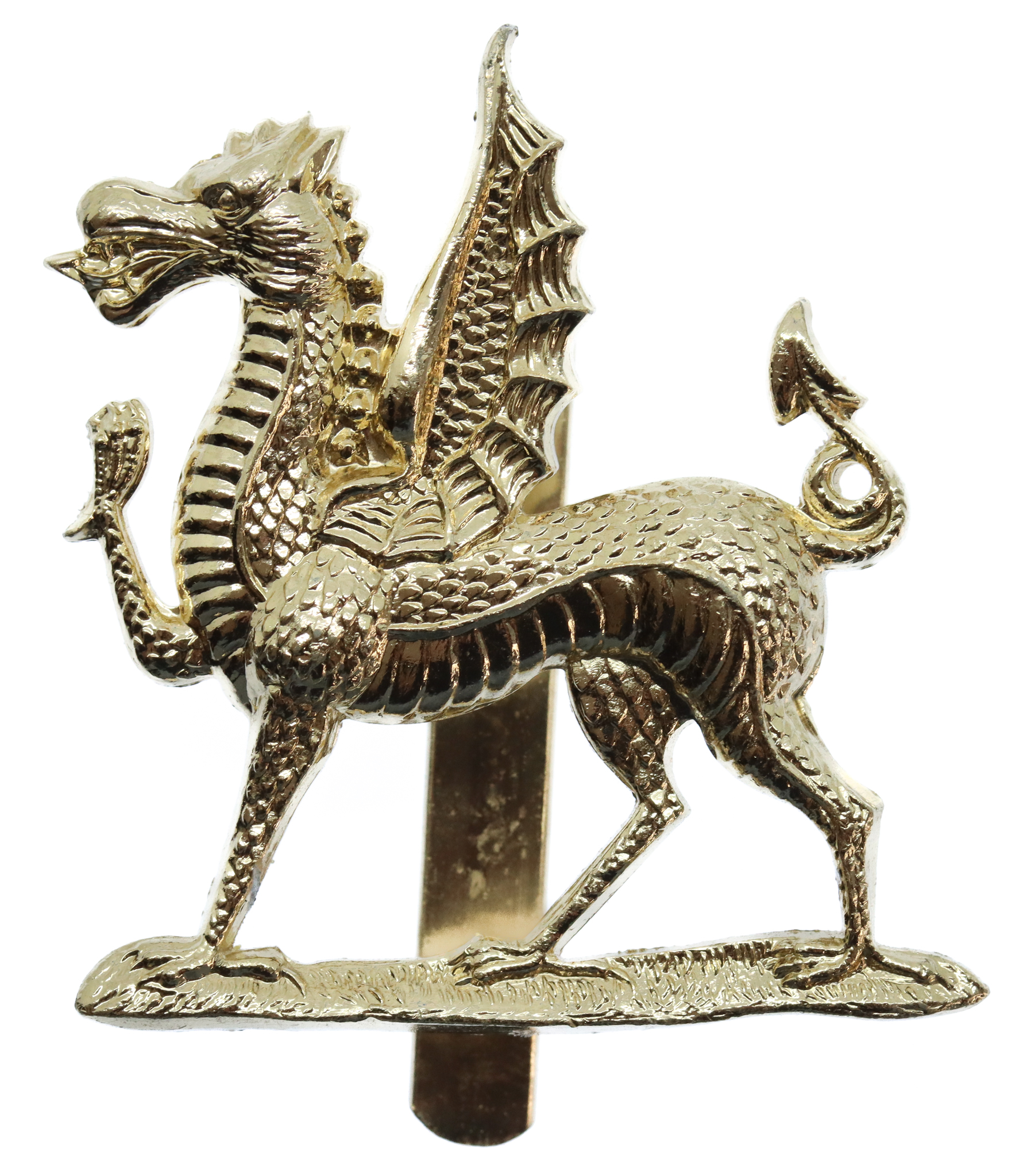 Monmouth School O.T.C. Anodised (Staybrite) Cap Badge