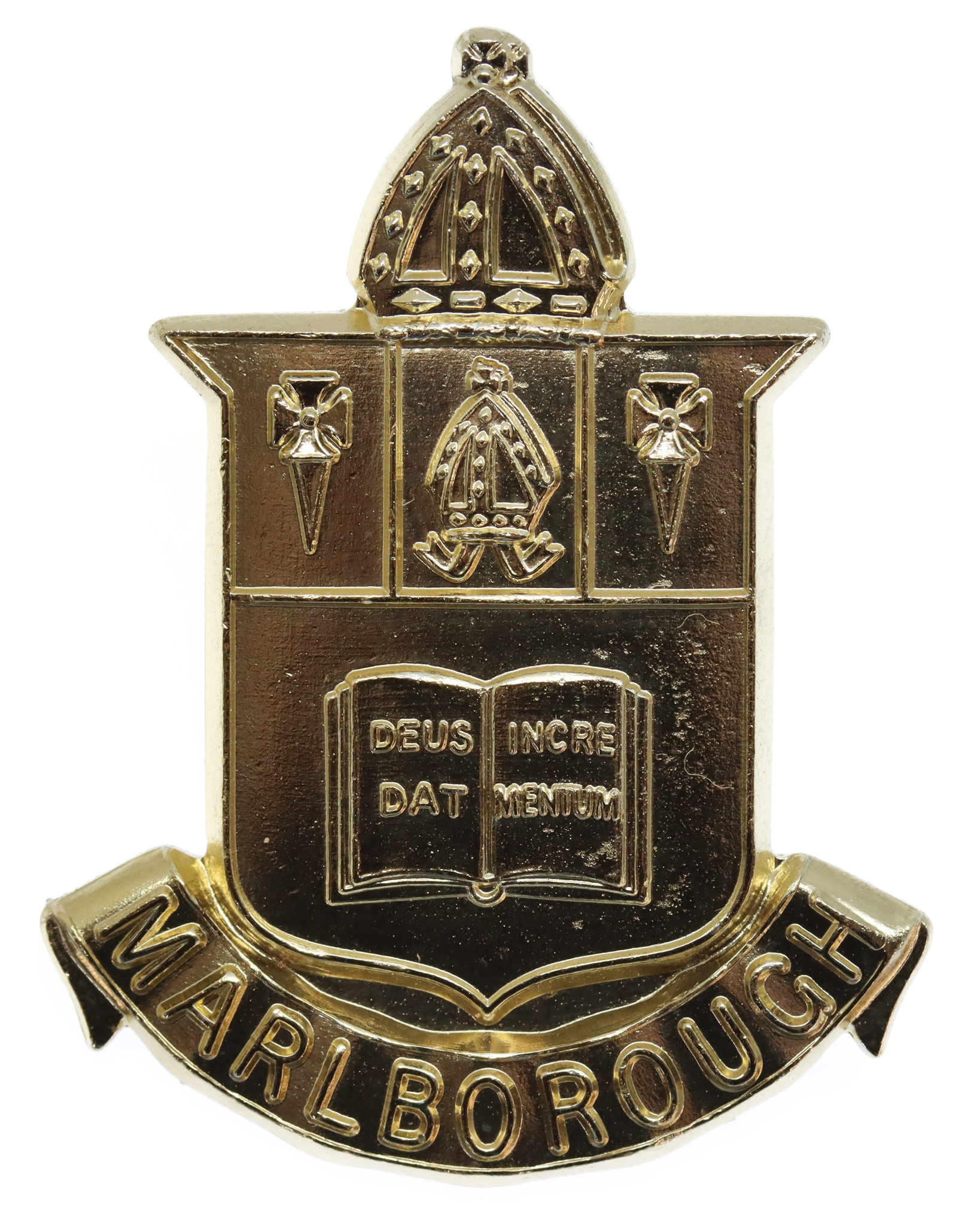 Marlborough College O.T.C. Anodised (Staybrite) Cap Badge