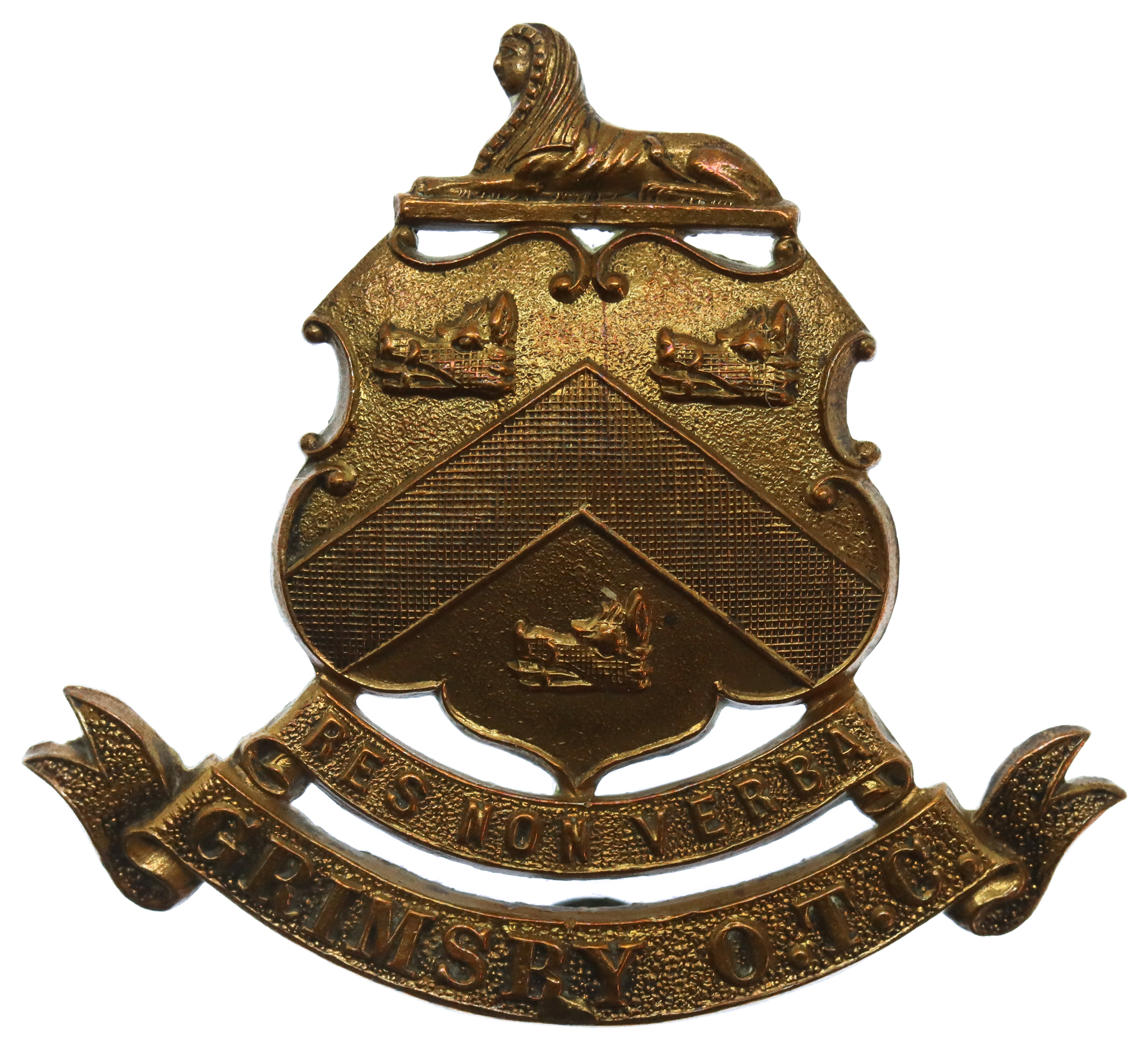 Grimsby School, Lincolnshire O.T.C. Cap Badge