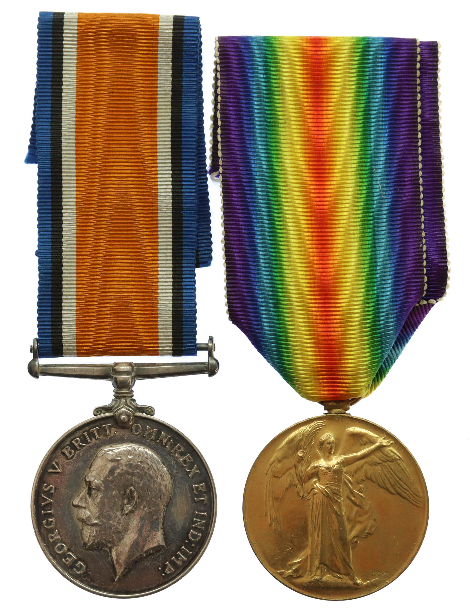 WW1 British War & Victory Medal Pair - Pte. M. Hawes, King's Royal Rifle Corps