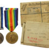 WW1 British War & Victory Medal Pair - Pte. E.R. Morritt, 8th Bn. York & Lancaster Regiment - Wounded (Somme)