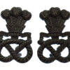 Pair of North Staffordshire Regiment Officer's Service Dress Collar Badges