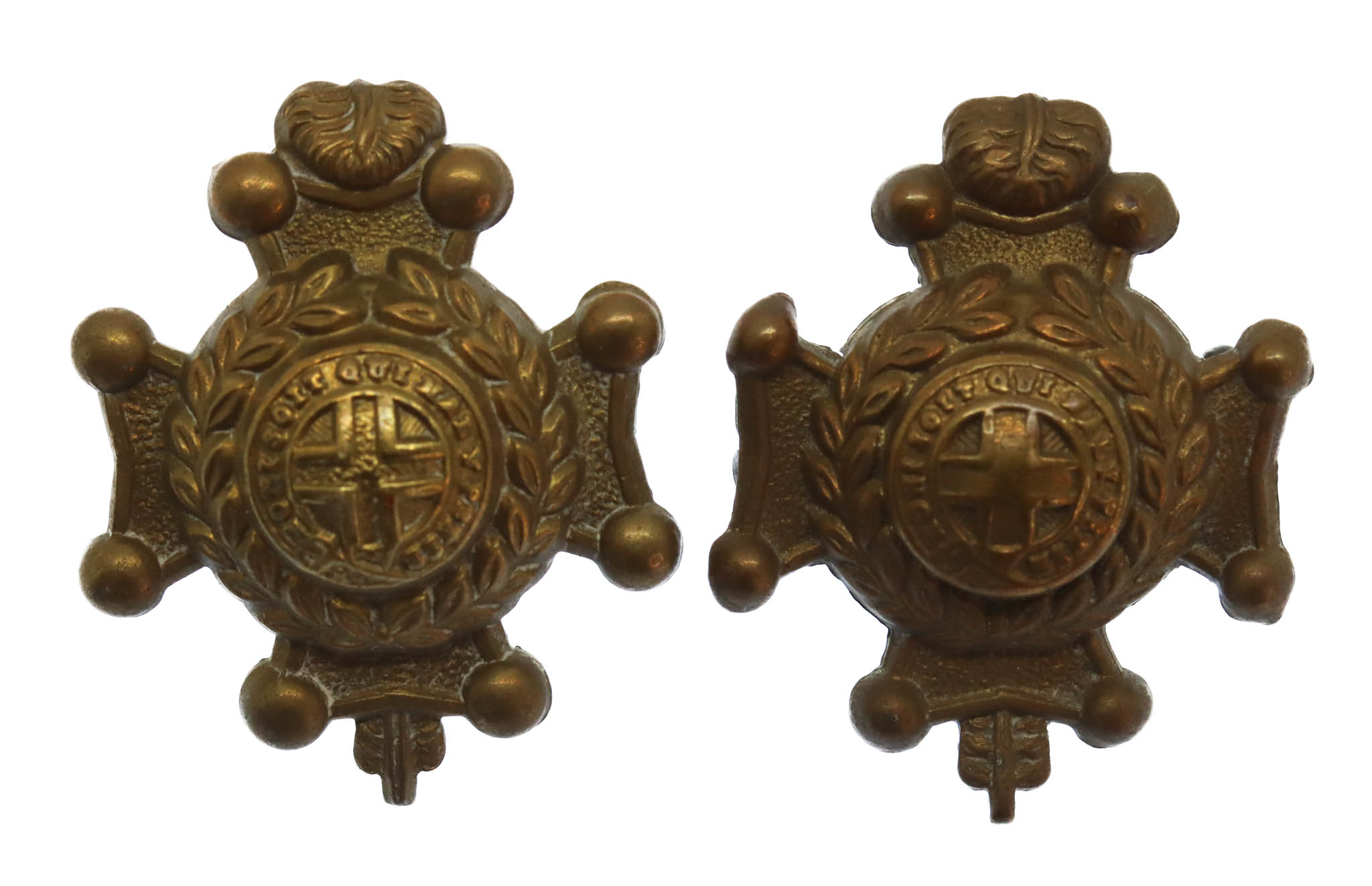 Pair of Royal Sussex Regiment Collar Badges