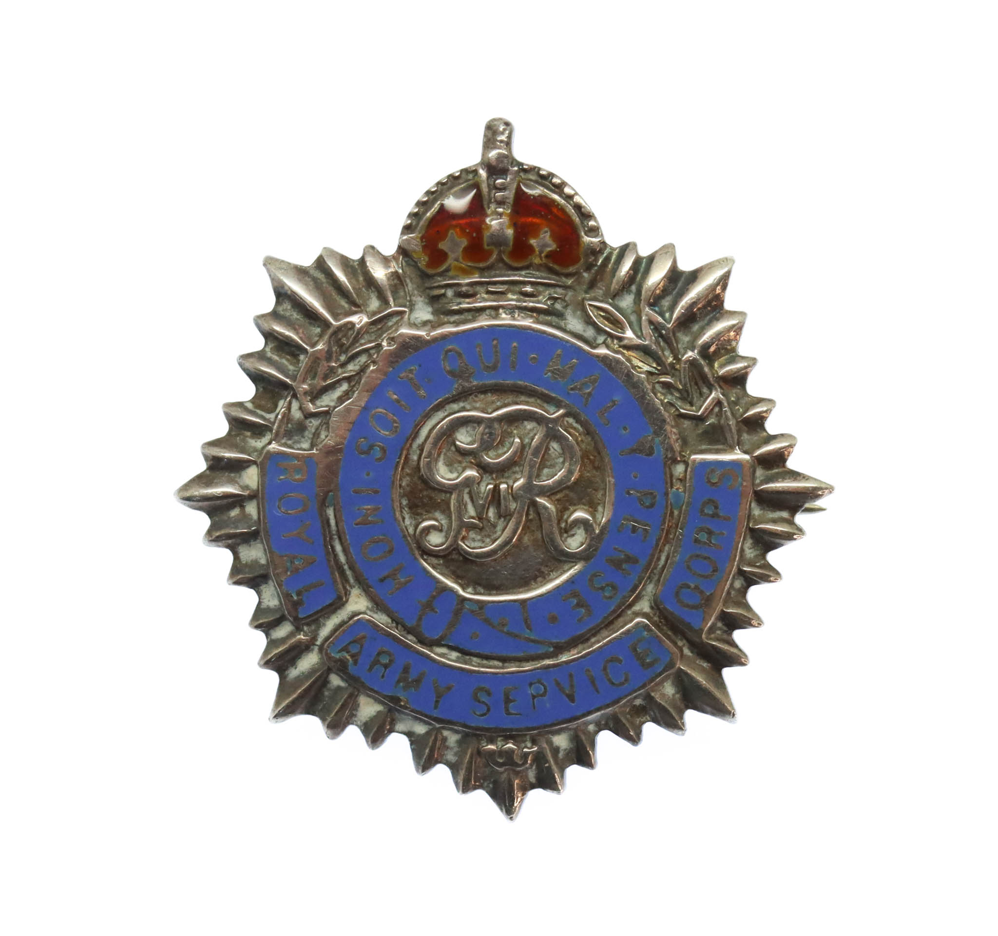 George VI Royal Army Service Corps (R.A.S.C.) Enamelled Sweetheart Brooch