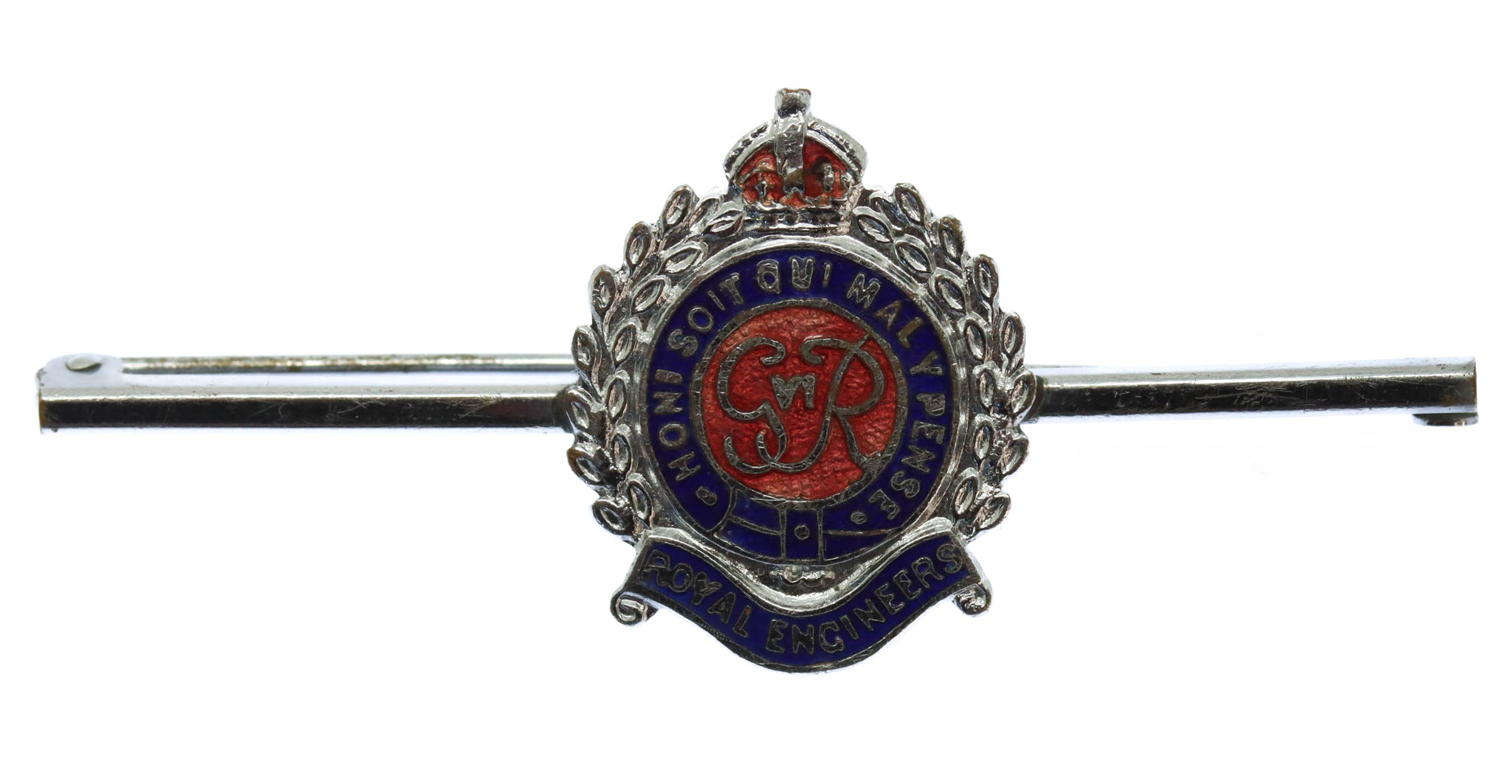 George VI Royal Engineers Enamelled Sweetheart Brooch/Tie Pin