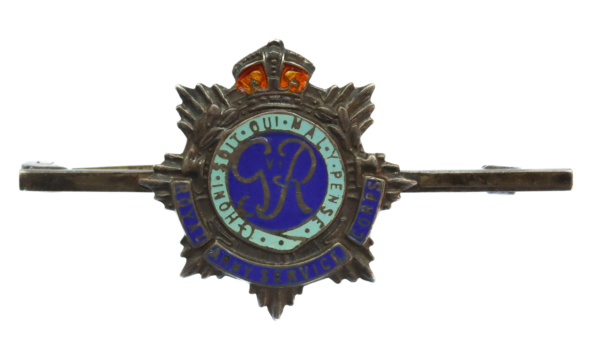 George VI Royal Army Service Corps (R.A.S.C.) Enamelled Sweetheart Brooch
