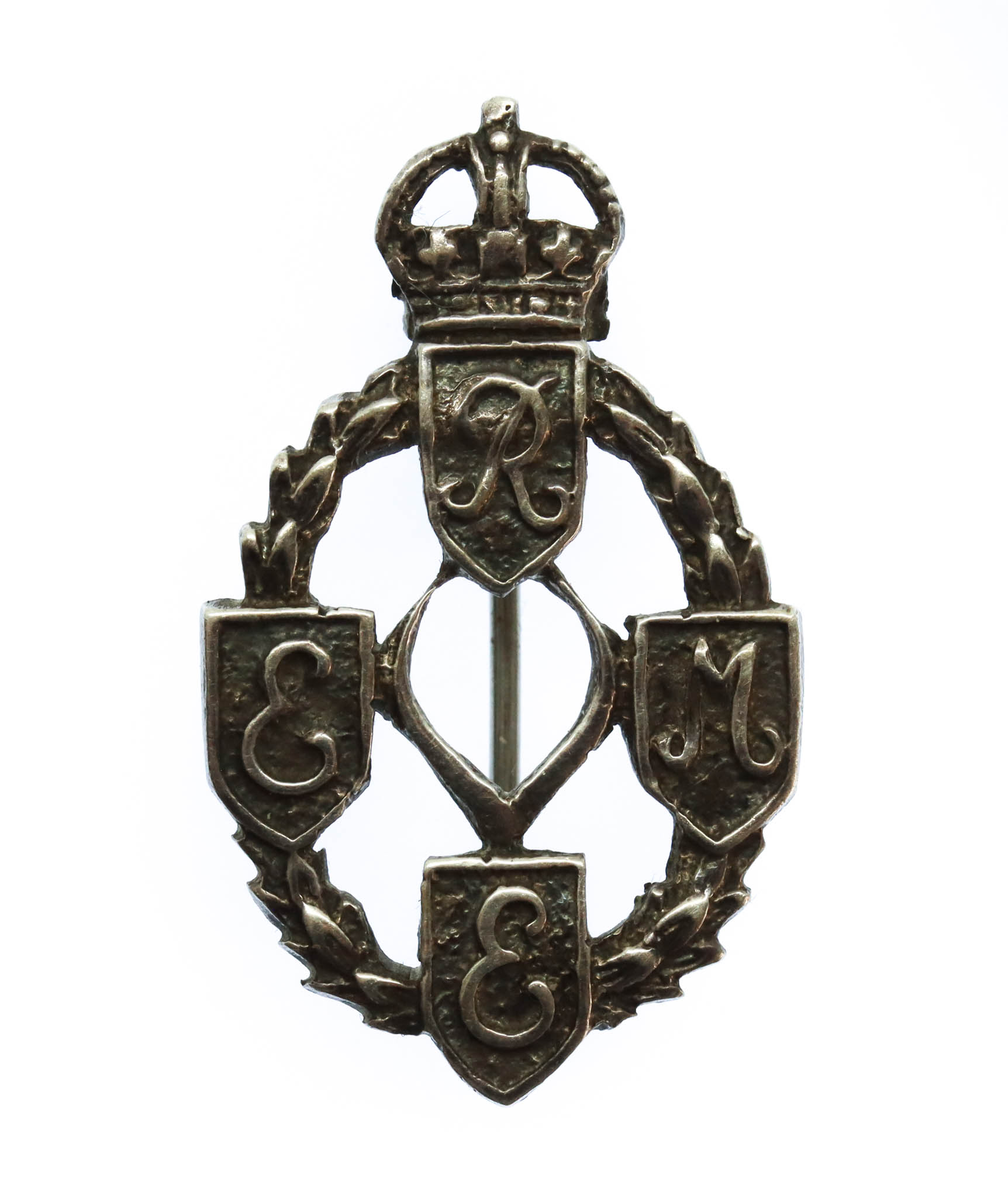 Royal Electrical & Mechanical Engineers (R.E.M.E.) Silver Sweetheart Brooch