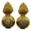 Pair of Royal Fusiliers (City of London Regiment) Officer's Collar Badges