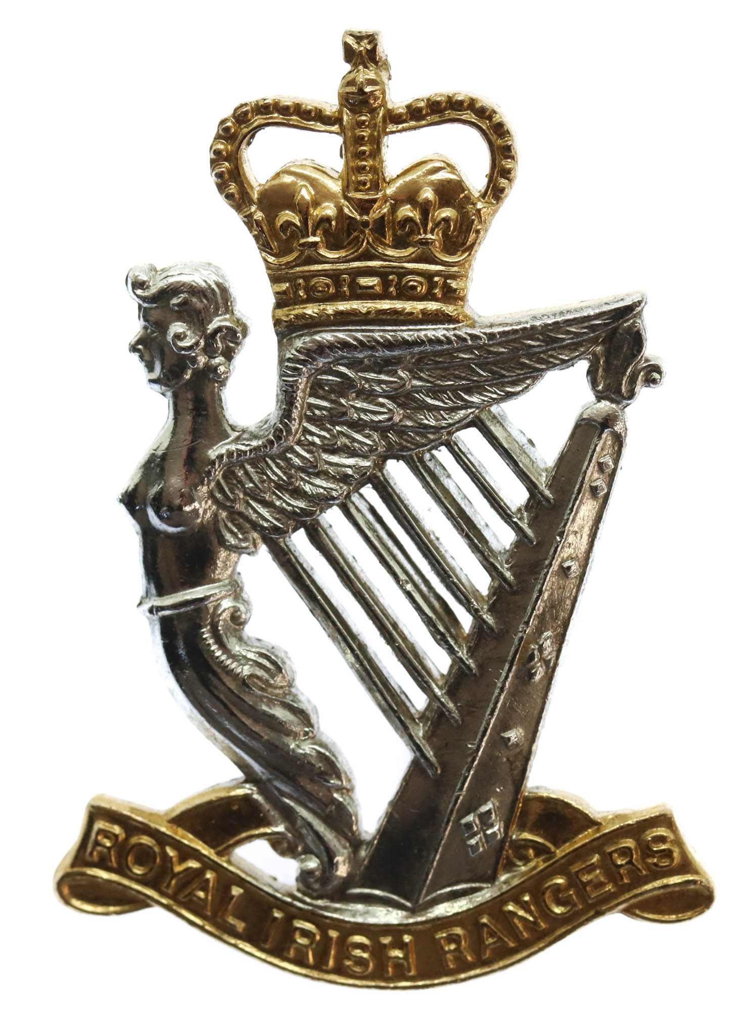 Royal Irish Rangers Anodised (Staybrite) Cap Badge