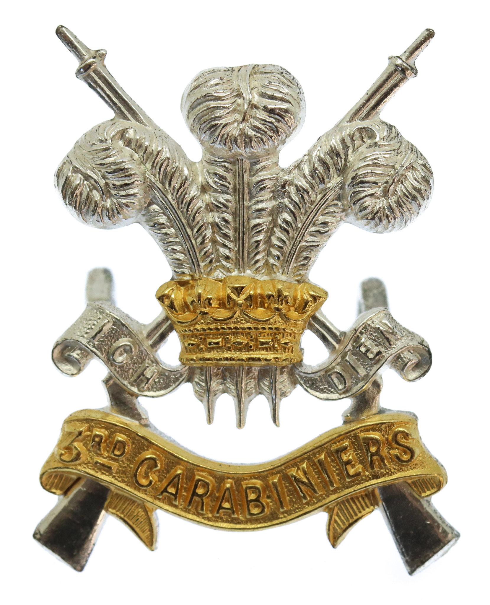 3rd Carabiniers Officer's Dress Cap Badge