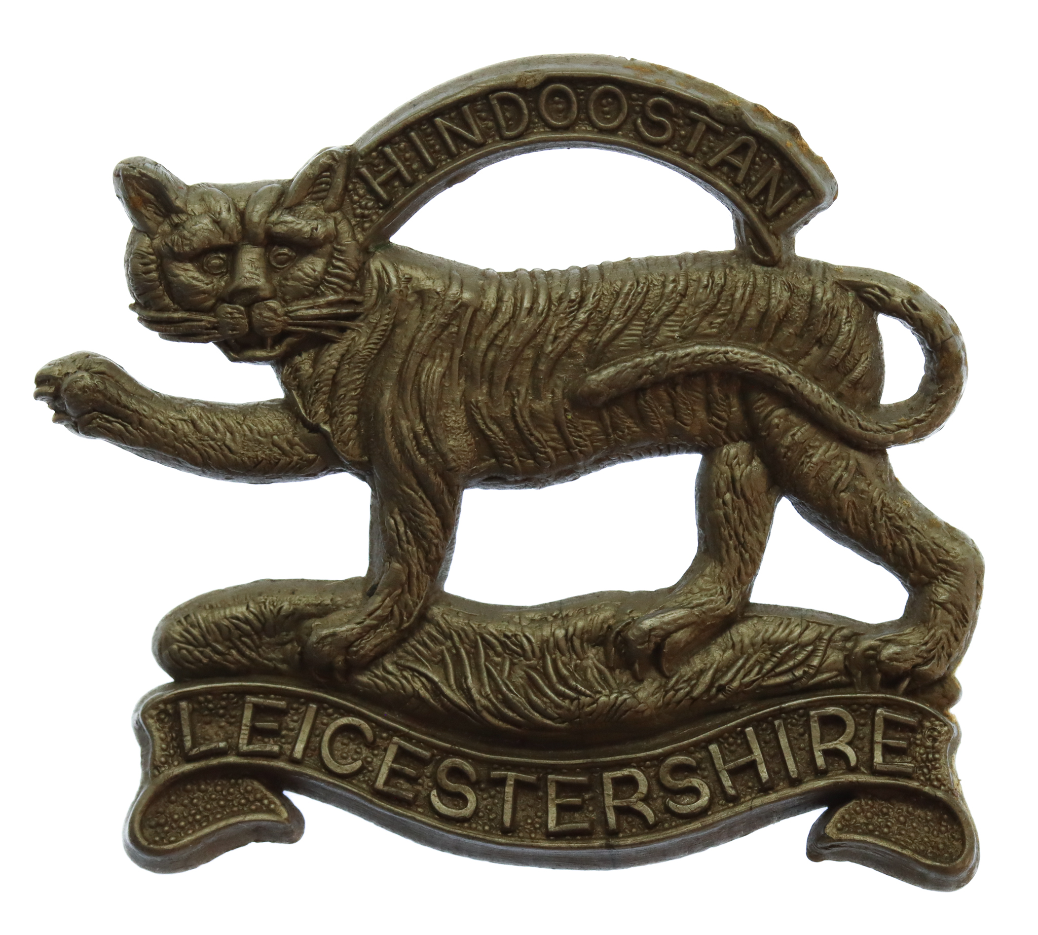 Leicestershire Regiment WW2 Plastic Economy Cap Badge