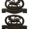 Pair of Leicestershire Regiment Officer's Service Dress Collar Badges