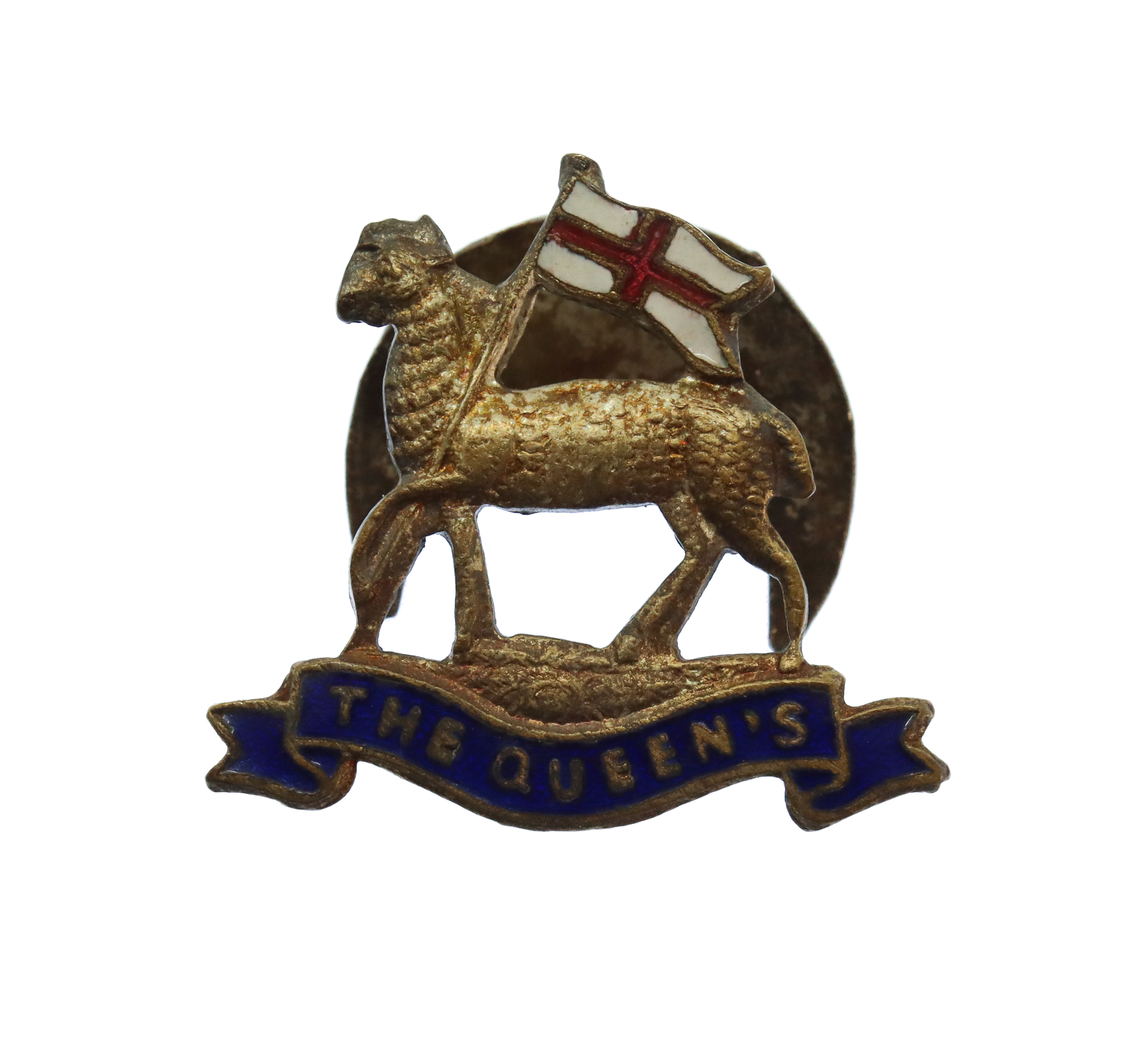 The Queen's (Royal West Surrey) Regiment Enamelled Lapel Badge