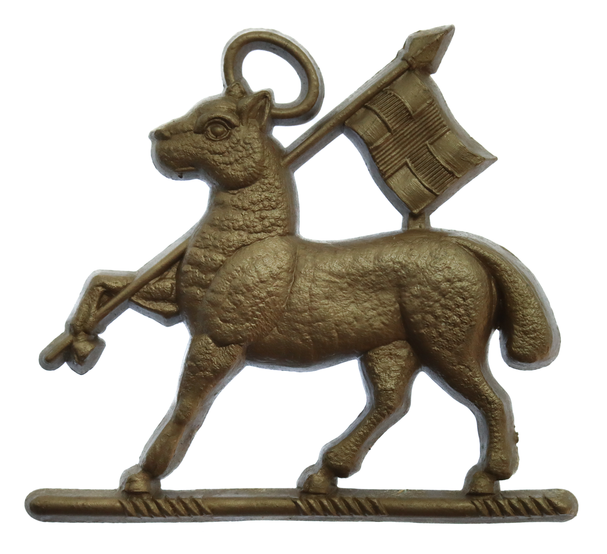 The Queen's (Royal West Surrey) Regiment WW2 Plastic Economy Cap Badge