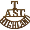 Army Service Corps Territorials Highland Divisional Transport & Supply Columns (T/ASC/HIGHLAND) Shoulder Title