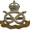 South Staffordshire Regiment Officer's Silvered & Gilt Cap Badge - King's Crown