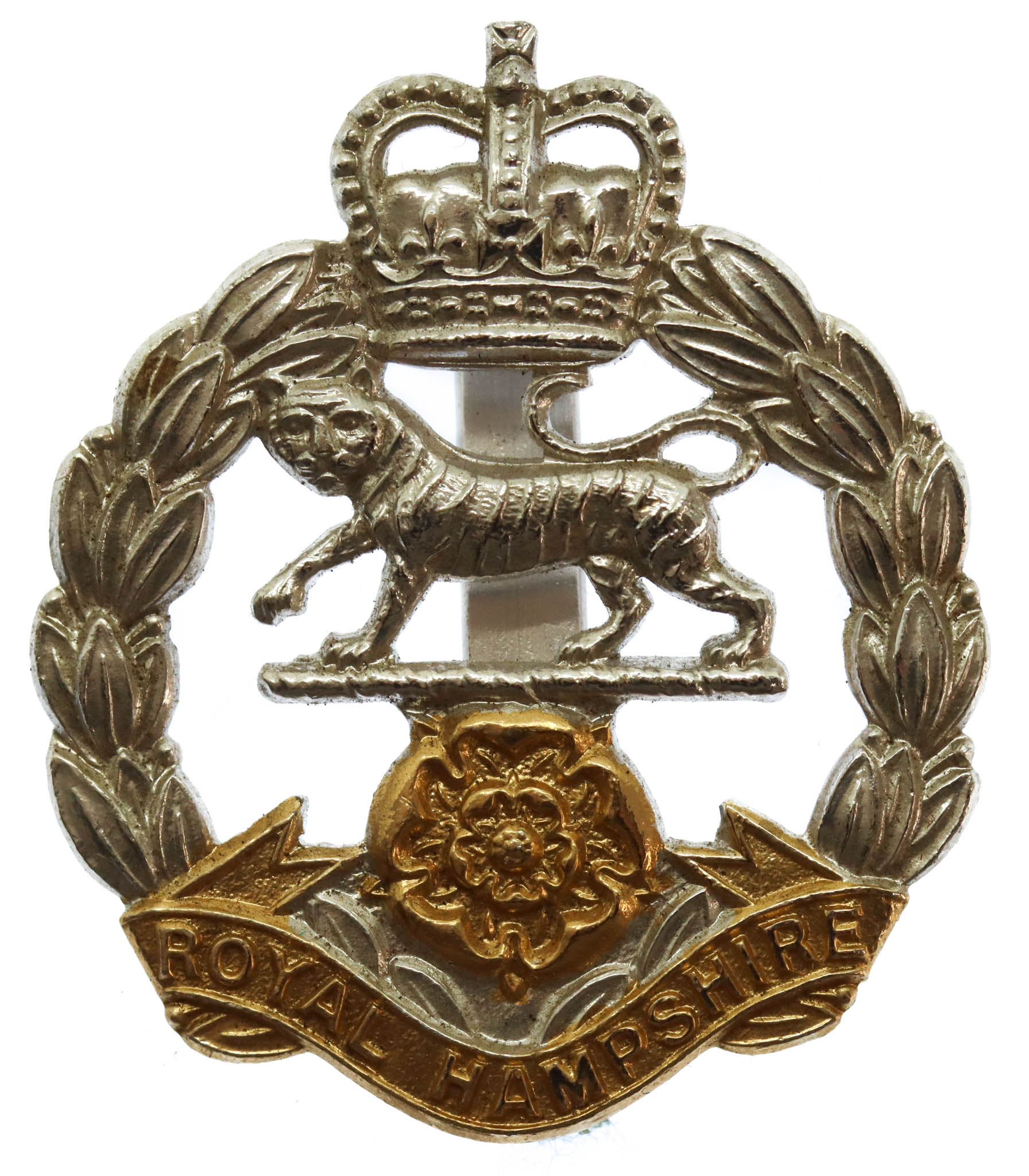 Royal Hampshire Regiment Anodised (Staybrite) Cap Badge