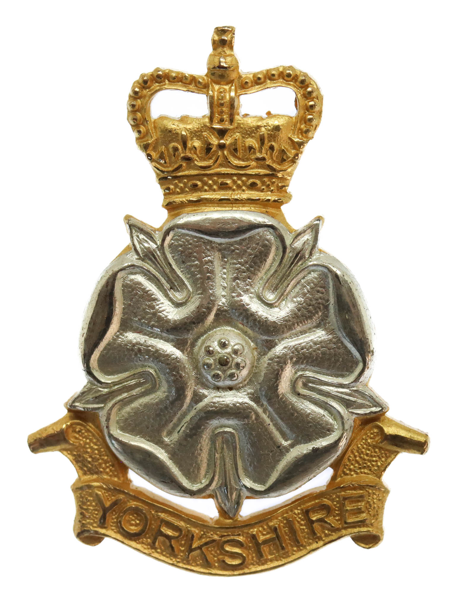 Yorkshire Brigade Officer's Cap Badge - Queen's Crown