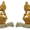 Pair of 15th/19th Hussars Officer's Collar Badges - King's Crown