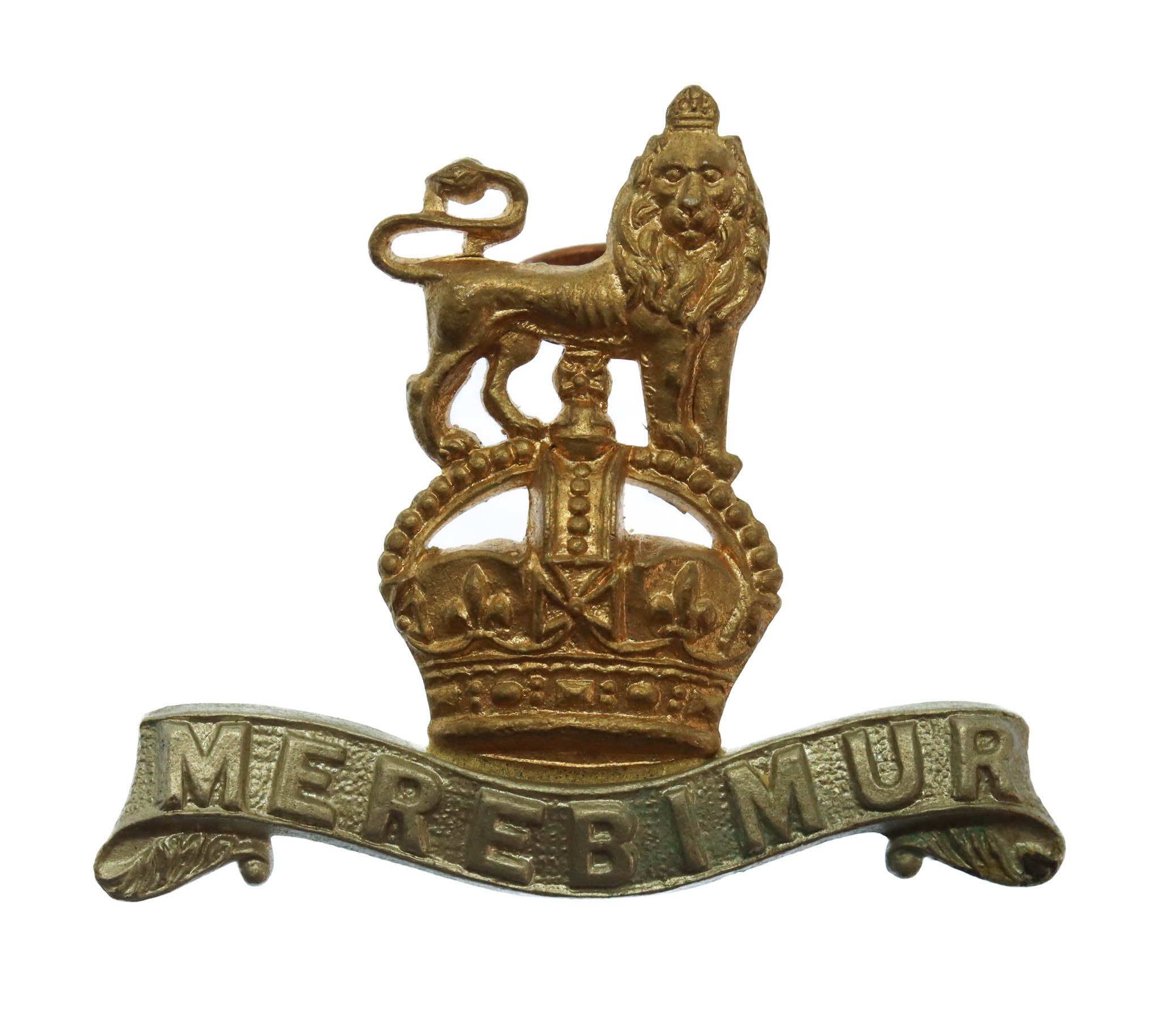 15th/19th Hussars Collar Badge - King's Crown