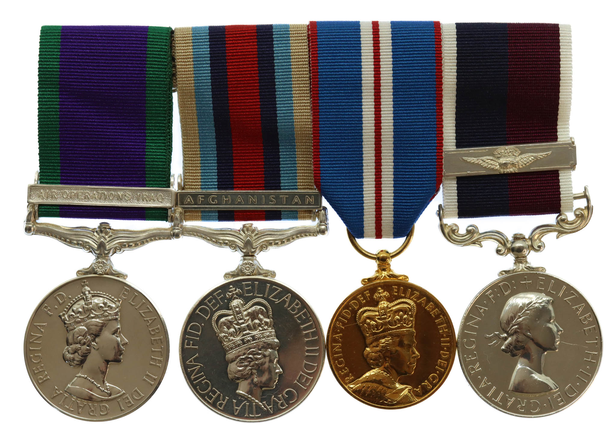 CSM (Air Operations Iraq), OSM Afghanistan, 2002 Golden Jubilee and RAF Long Service & Good Conduct Medal (with Bar) Group of Four - Cpl. G.J. Stebbing, Royal Air Force
