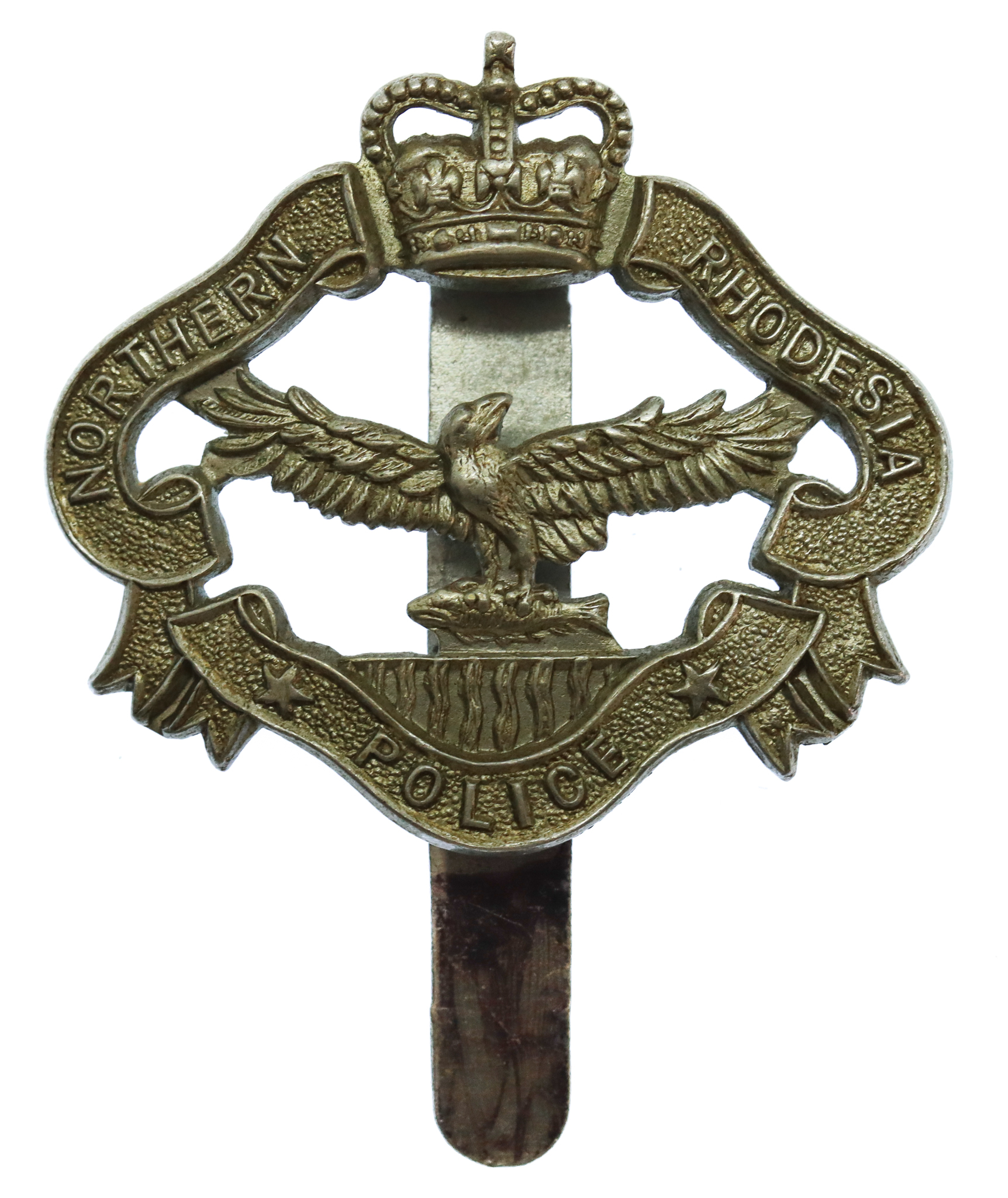 Northern Rhodesia Police Cap Badge - Queen's Crown