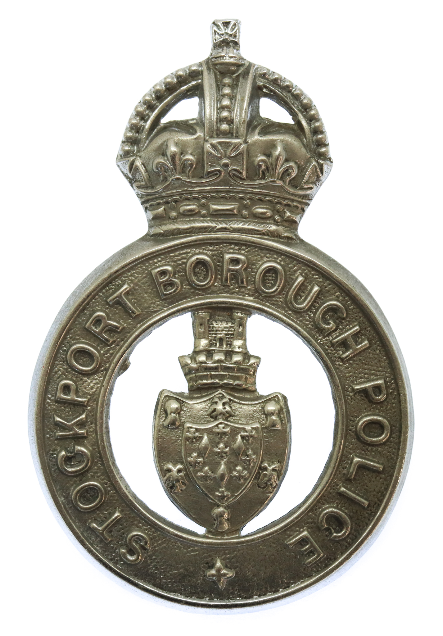 Stockport Borough Police Cap Badge - King's Crown
