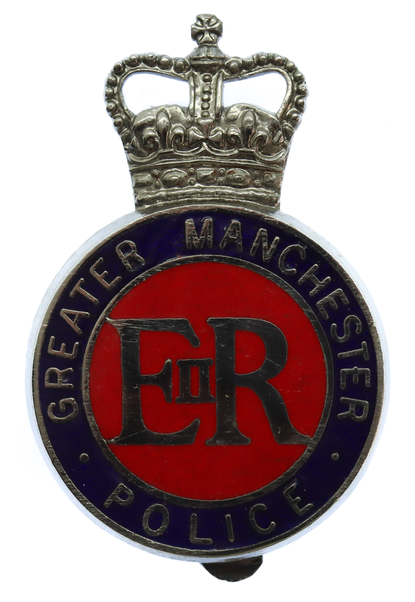 Greater Manchester Police Enamelled Cap Badge - Queen's Crown