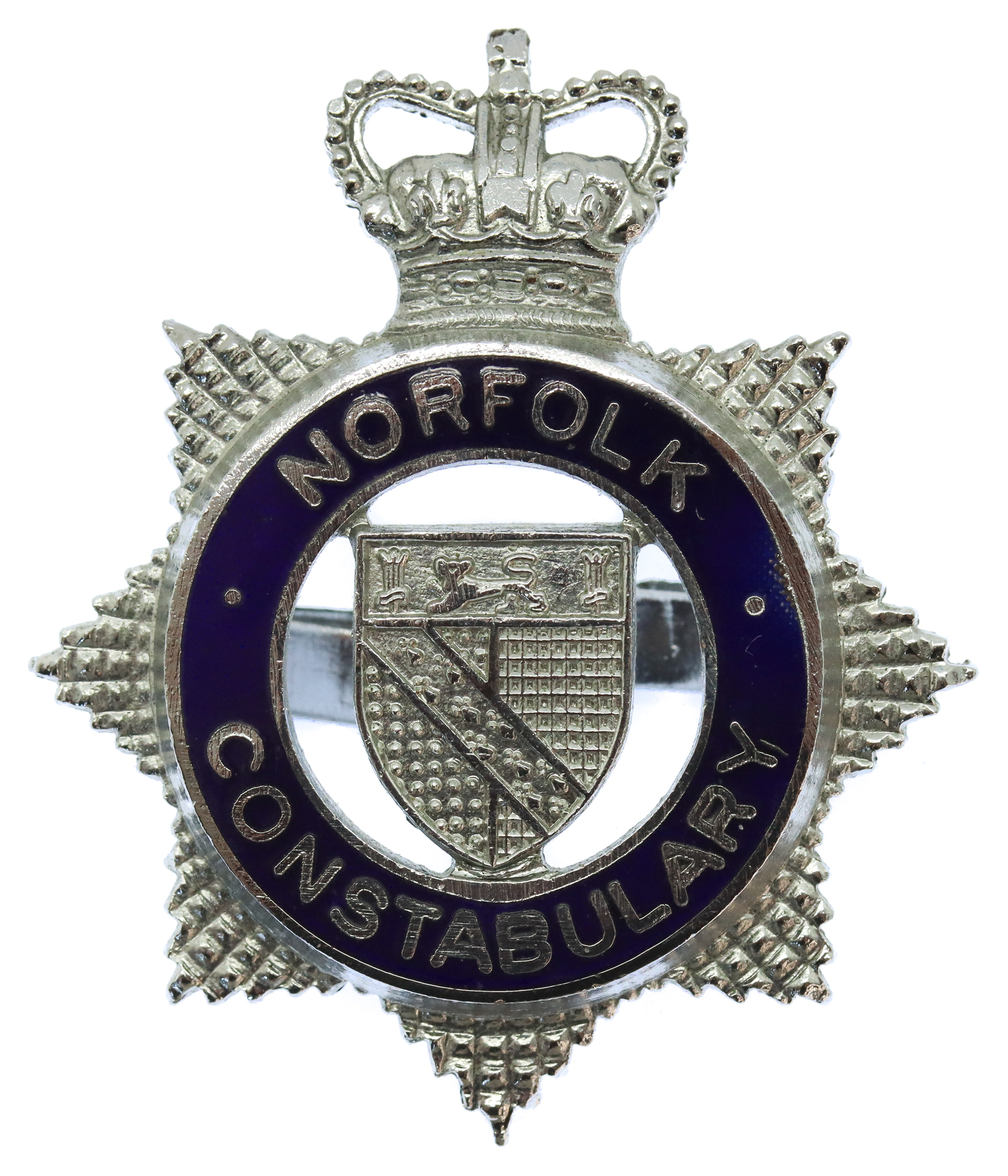 Norfolk Constabulary Senior Officer's Enamelled Cap Badge - Queen's Crown