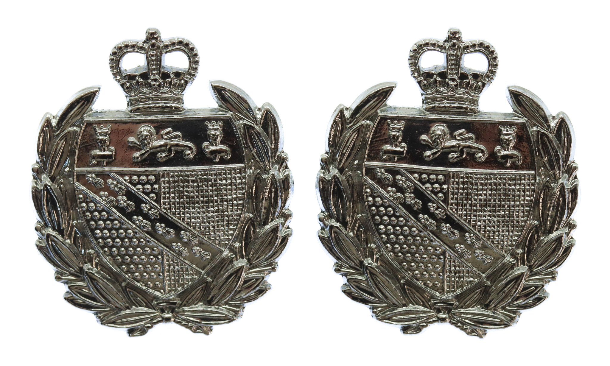 Pair of Norfolk Constabulary Collar Badges - Queen's Crown