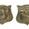 Pair of Norwich City Police White Metal Collar Badges