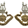 Pair of Loyal Regiment Anodised (Staybrite) Collar Badges