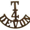 4th Territorial Bn. Devonshire Regiment (T/4/DEVON) Shoulder Title