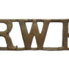 Royal Welsh Fusiliers (R.W.F.) Shoulder Title