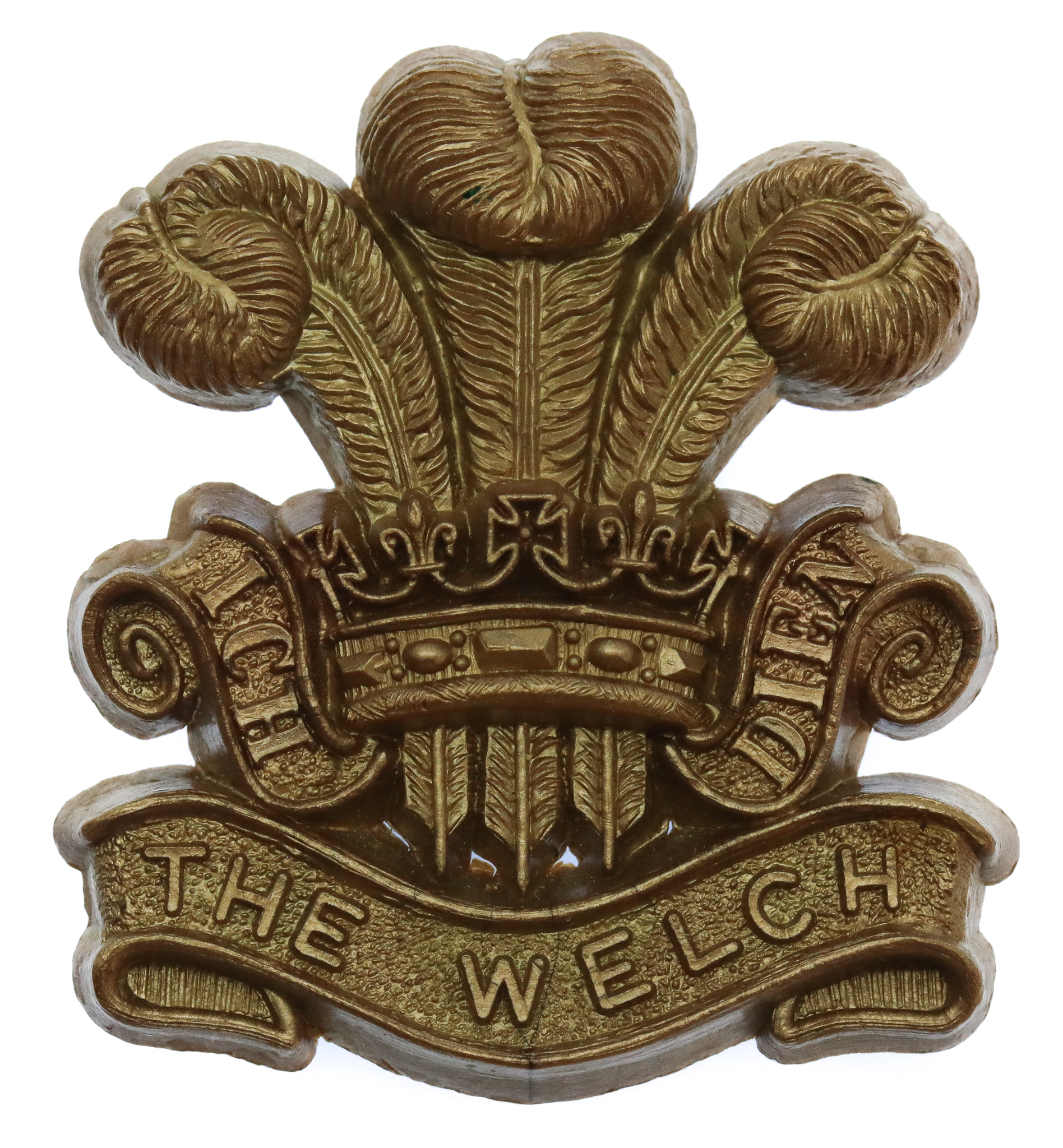 The Welch Regiment WW2 Plastic Economy Cap Badge