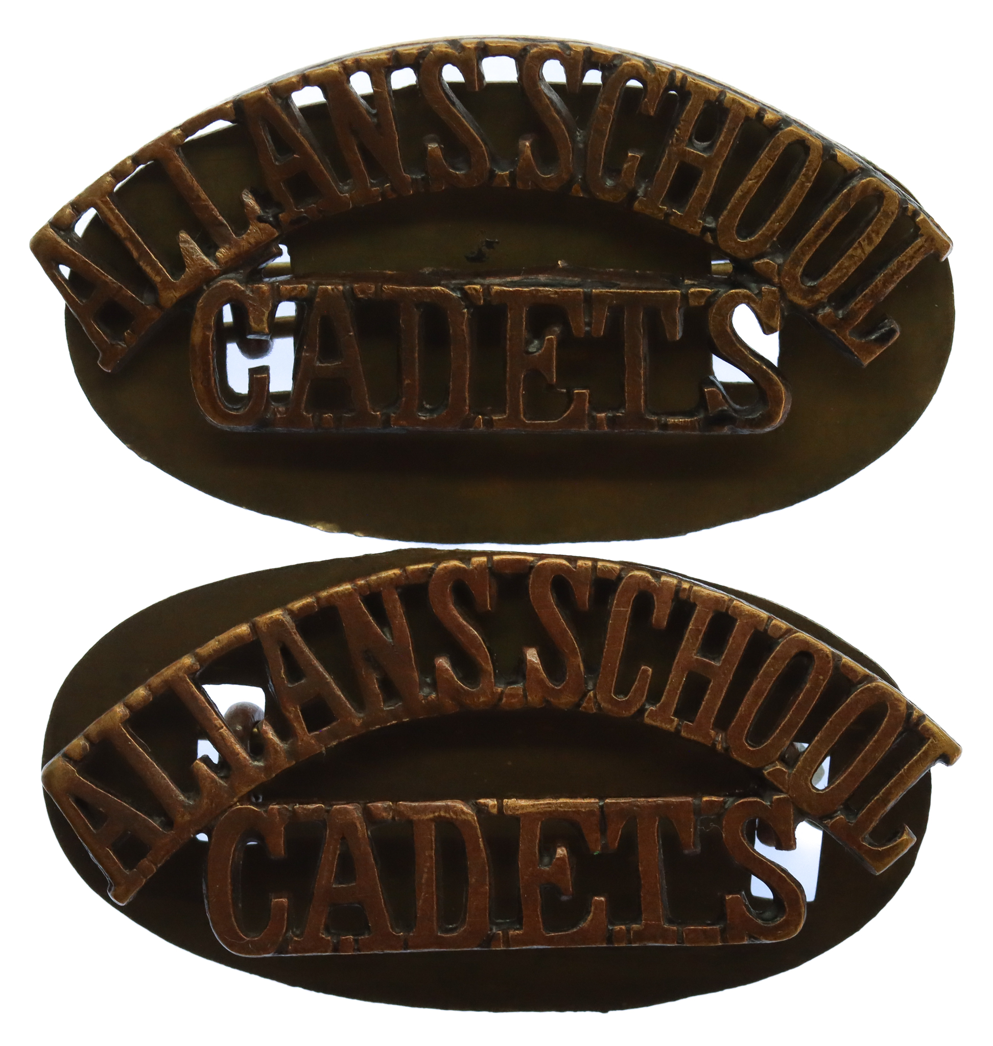 Pair of Allans School Cadets (ALLANS SCHOOL/CADETS) Shoulder Titles