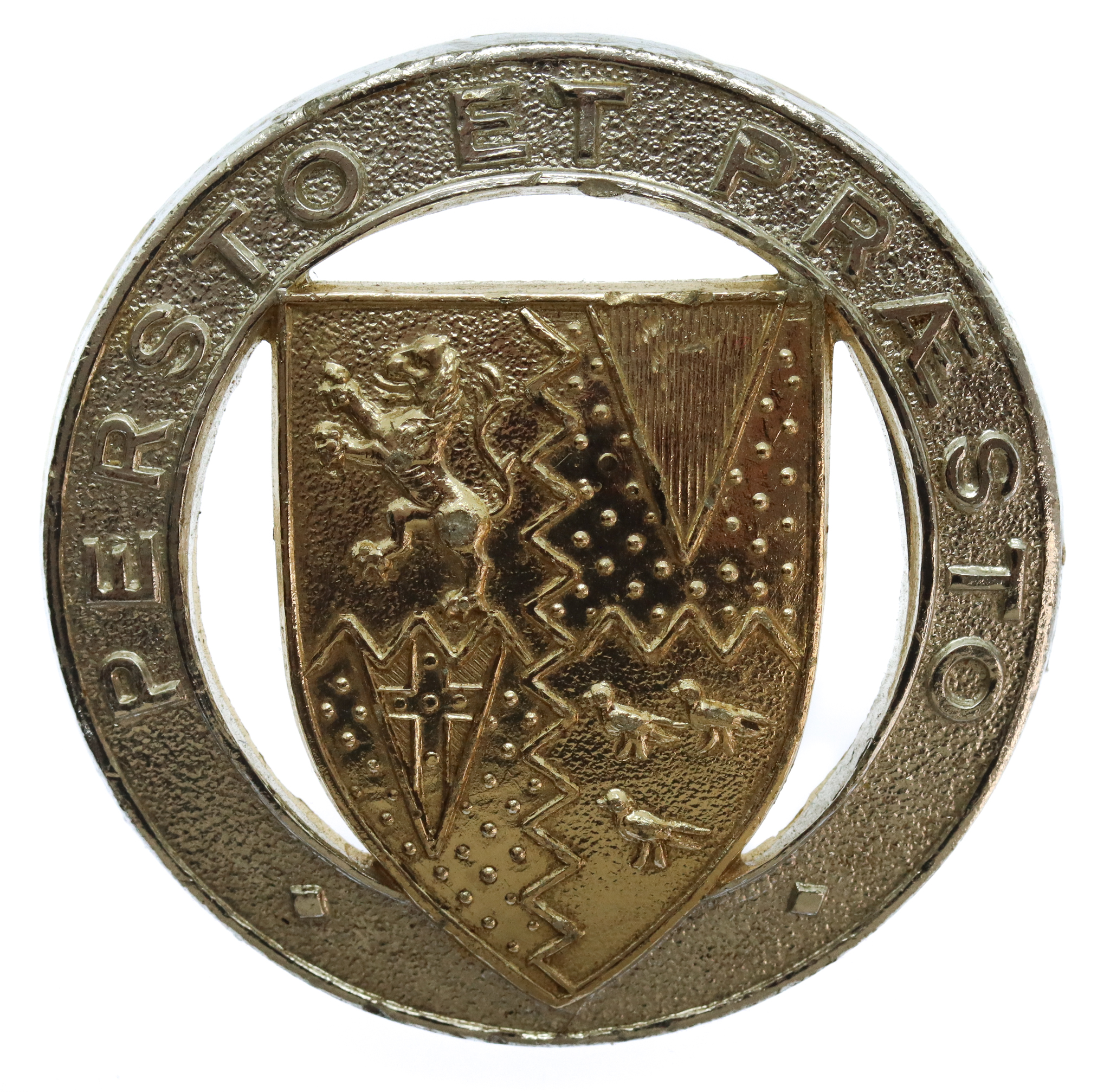 Stowe School, Buckinghamshire C.C.F. Anodised (Staybrite) Cap Badge