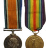 WW1 British War & Victory Casualty Medal Pair - Pte. W. Boddy, Durham Light Infantry - K.I.A. 21/3/18