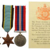 WW2 Air Crew Europe Casualty Medal Group of Three - Sergeant John William Melhuish, 83 Sqdn. Royal Air Force Volunteer Reserve