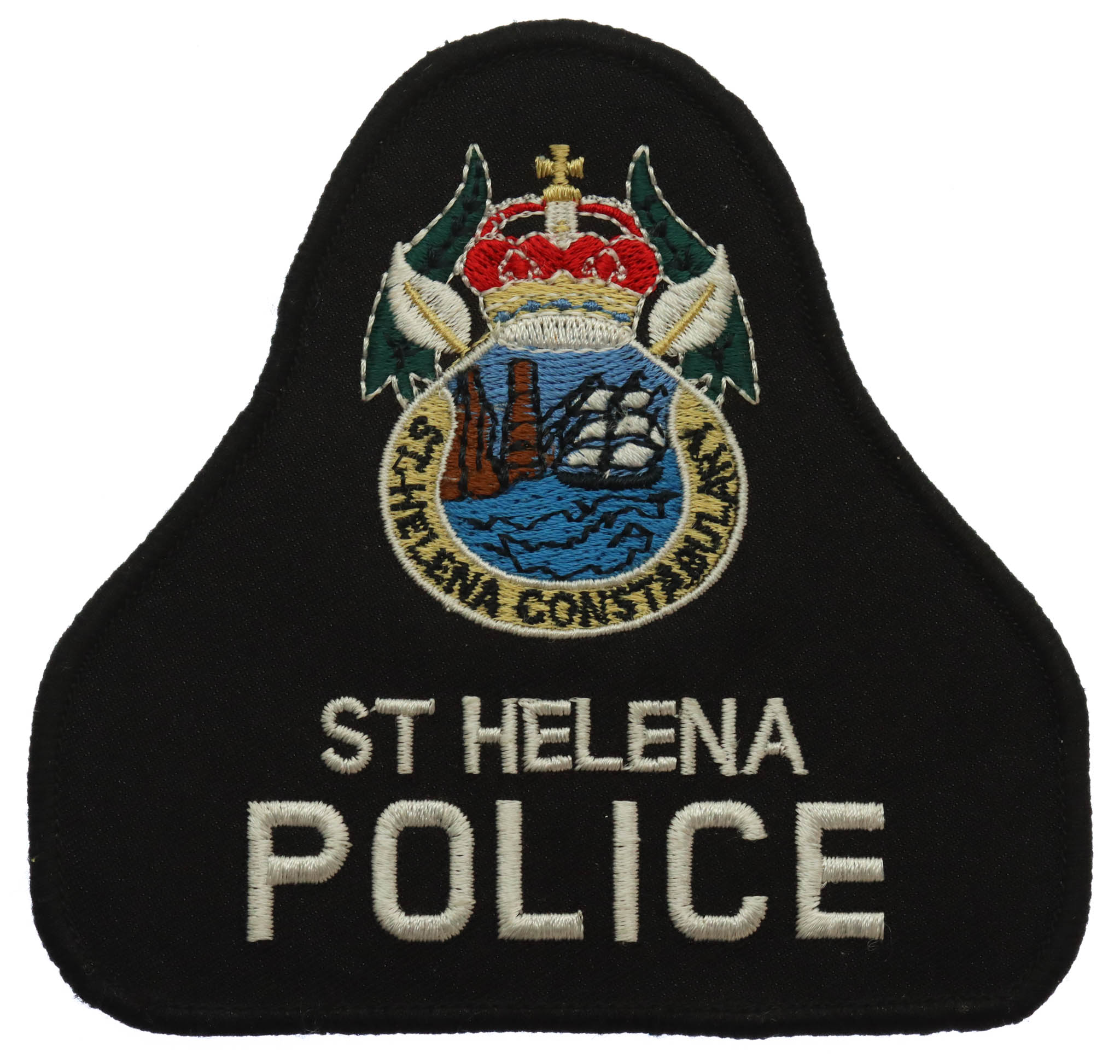 St Helena Constabulary Police Cloth Bell Patch Badge