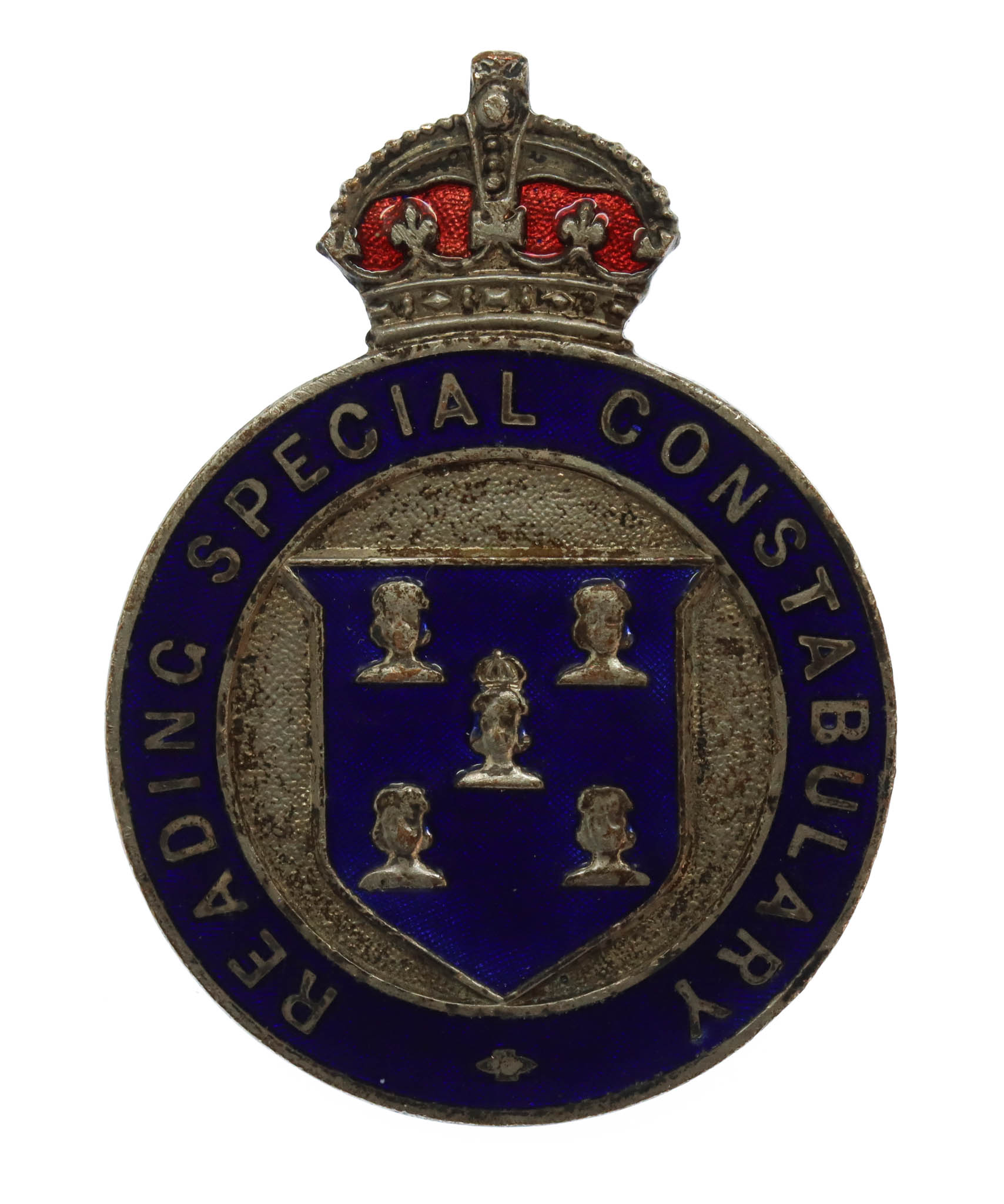 Reading Special Constabulary Enamelled Cap/Lapel Badge - King's Crown