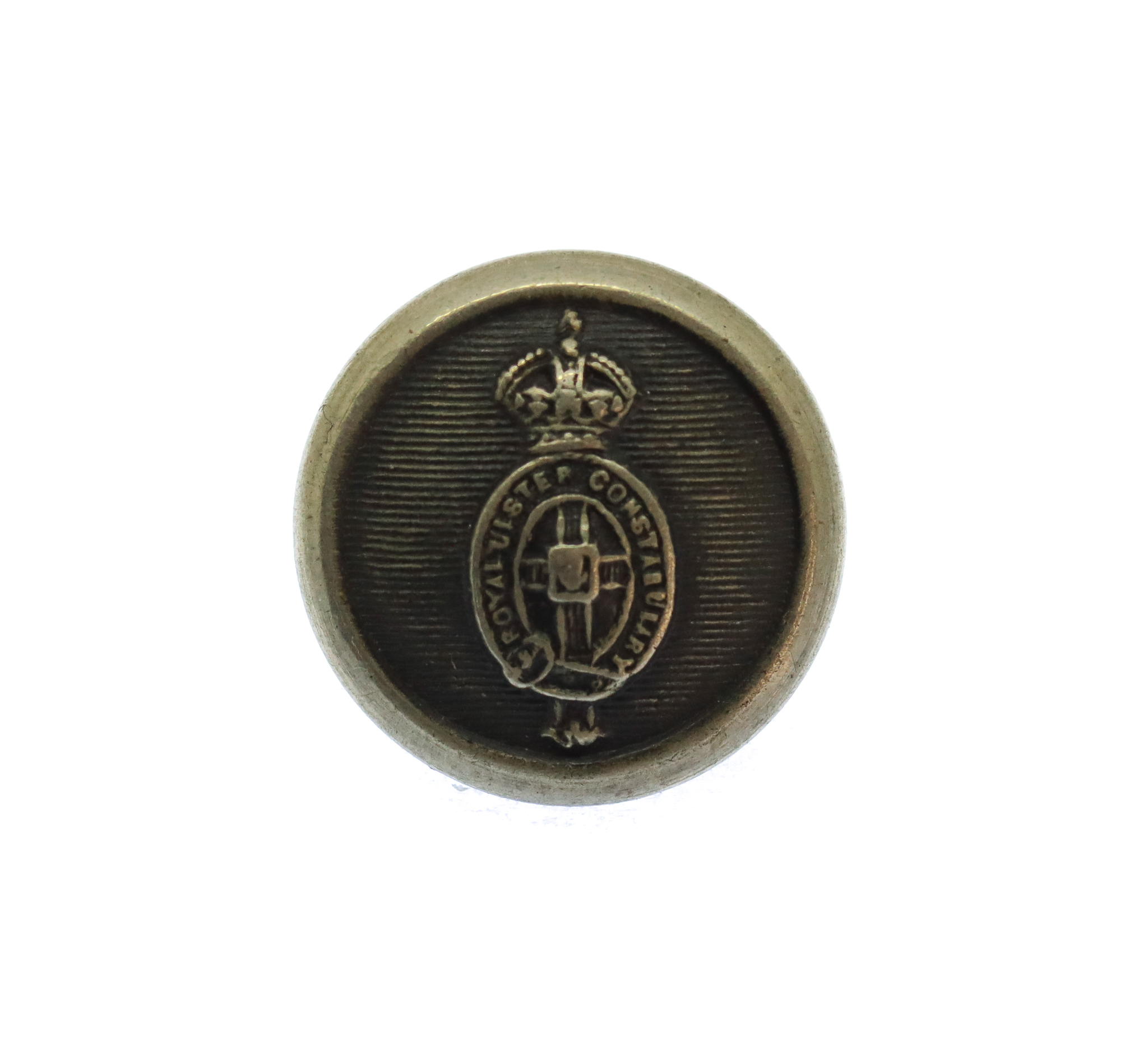 Royal Ulster Constabulary Transitional Hand on Cross White Metal Button c.1922-23 (16mm)