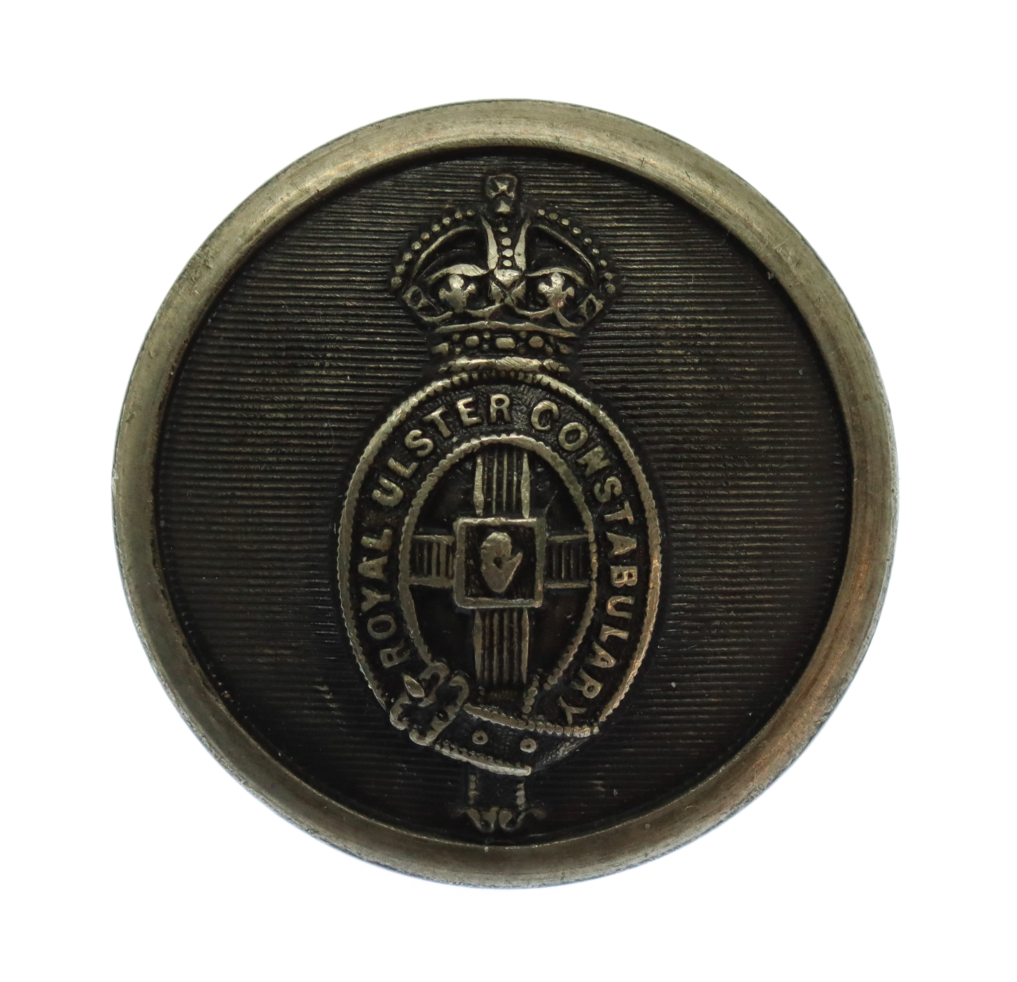 Royal Ulster Constabulary Transitional Hand on Cross White Metal Button c.1922-23 (29mm)