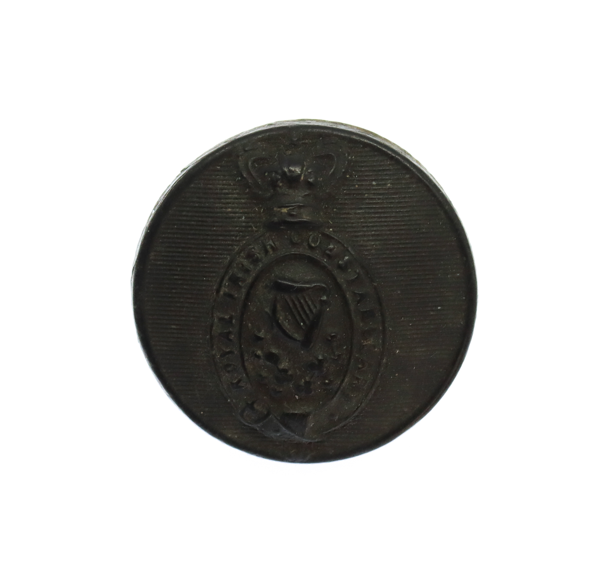 Victorian Royal Irish Constabulary Black Button (19mm)