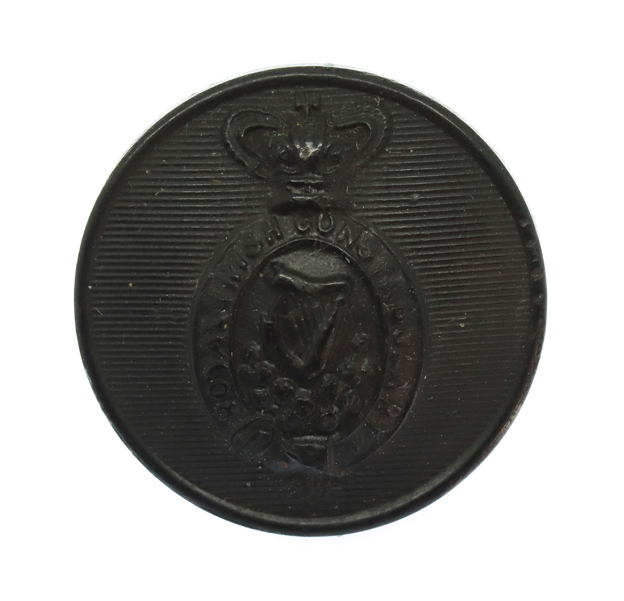 Victorian Royal Irish Constabulary Black Button (25mm)
