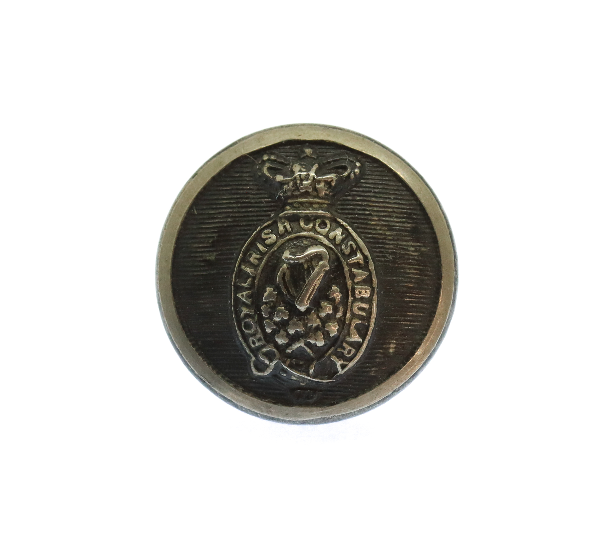 Victorian Royal Irish Constabulary White Metal Button (18mm)