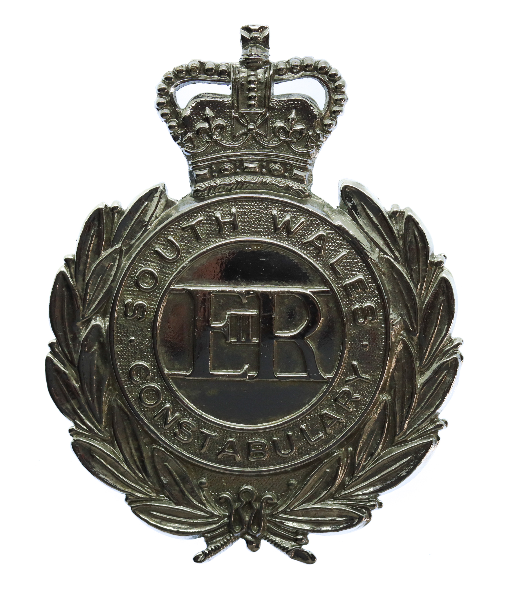 South Wales Constabulary Wreath Cap Badge - Queen's Crown