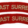 Pair of East Surrey Regiment (EAST SURREY) Cloth Shoulder Titles