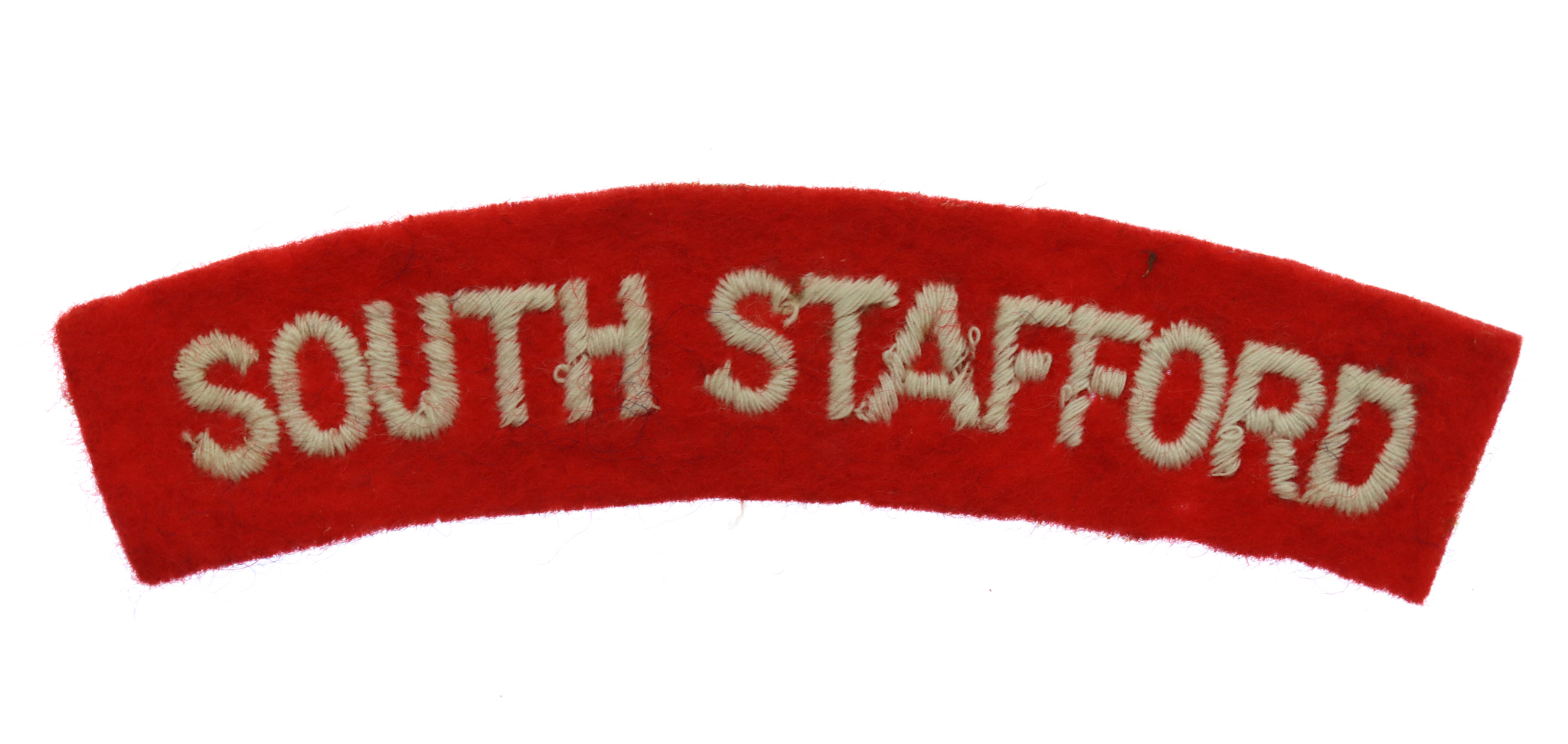 South Staffordshire Regiment (SOUTH STAFFORD) Cloth Shoulder Title